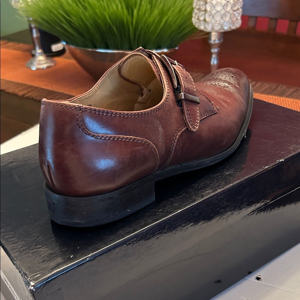 Classic Brown Leather Men's Derby Shoes - Picture 3 of 5